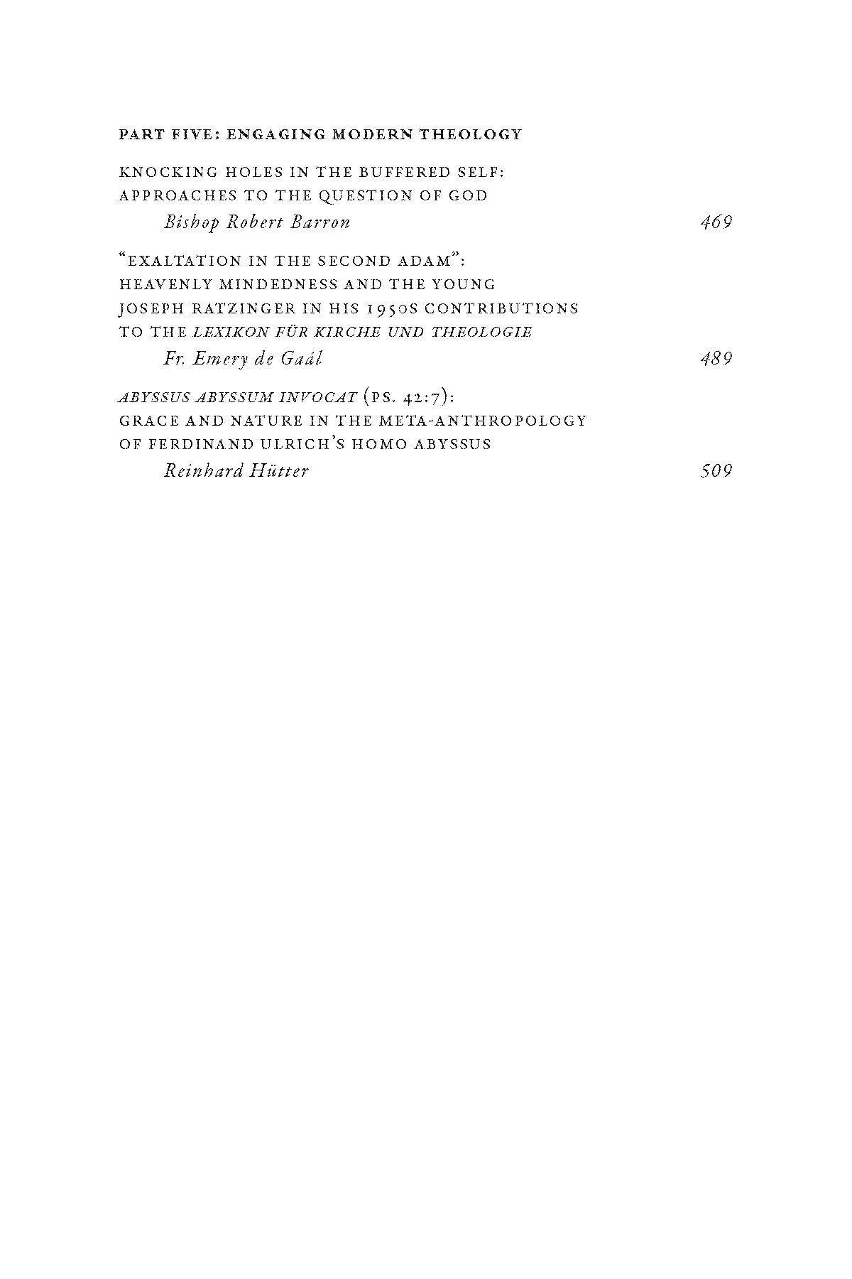 Engaging Catholic Doctrine: Essays in Honor of Matthew Levering