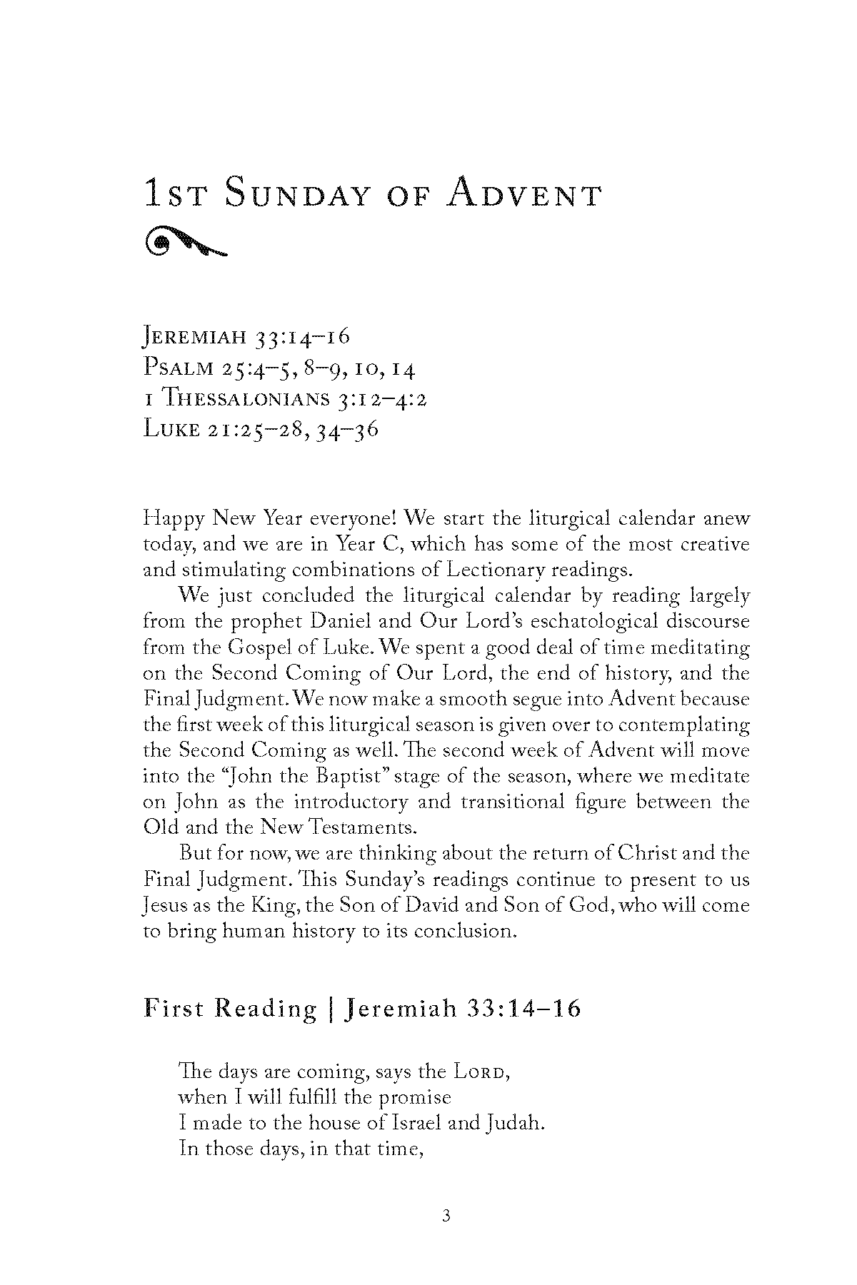 The Word of the Lord: Reflections on the Sunday Mass Readings for Year C