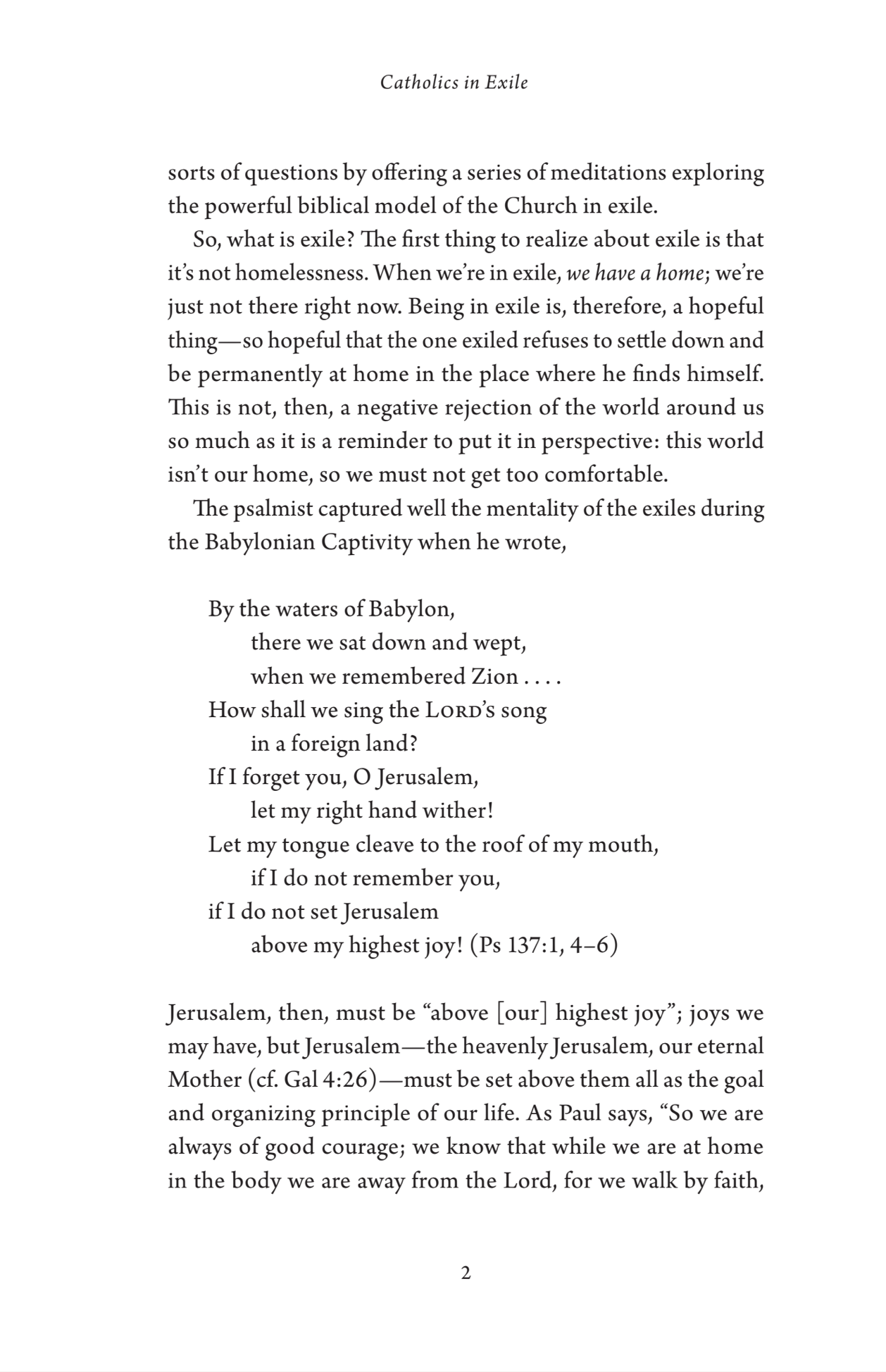 Catholics in Exile: Biblical Wisdom for the Journey Home