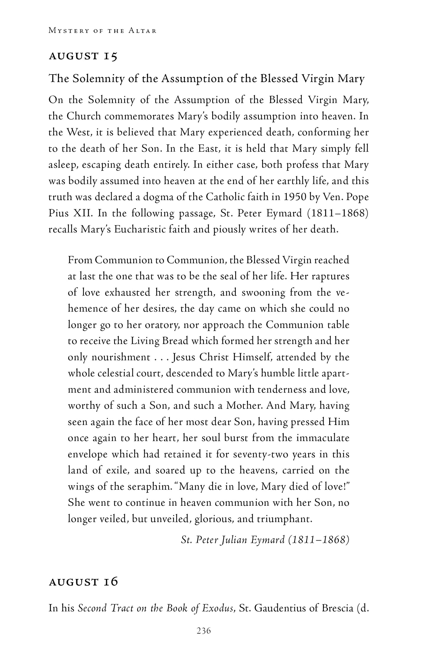 Mystery of the Altar: Daily Meditations on the Eucharist