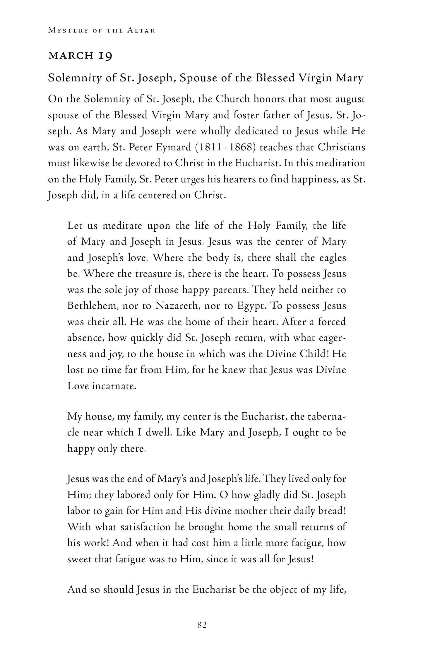 Mystery of the Altar: Daily Meditations on the Eucharist