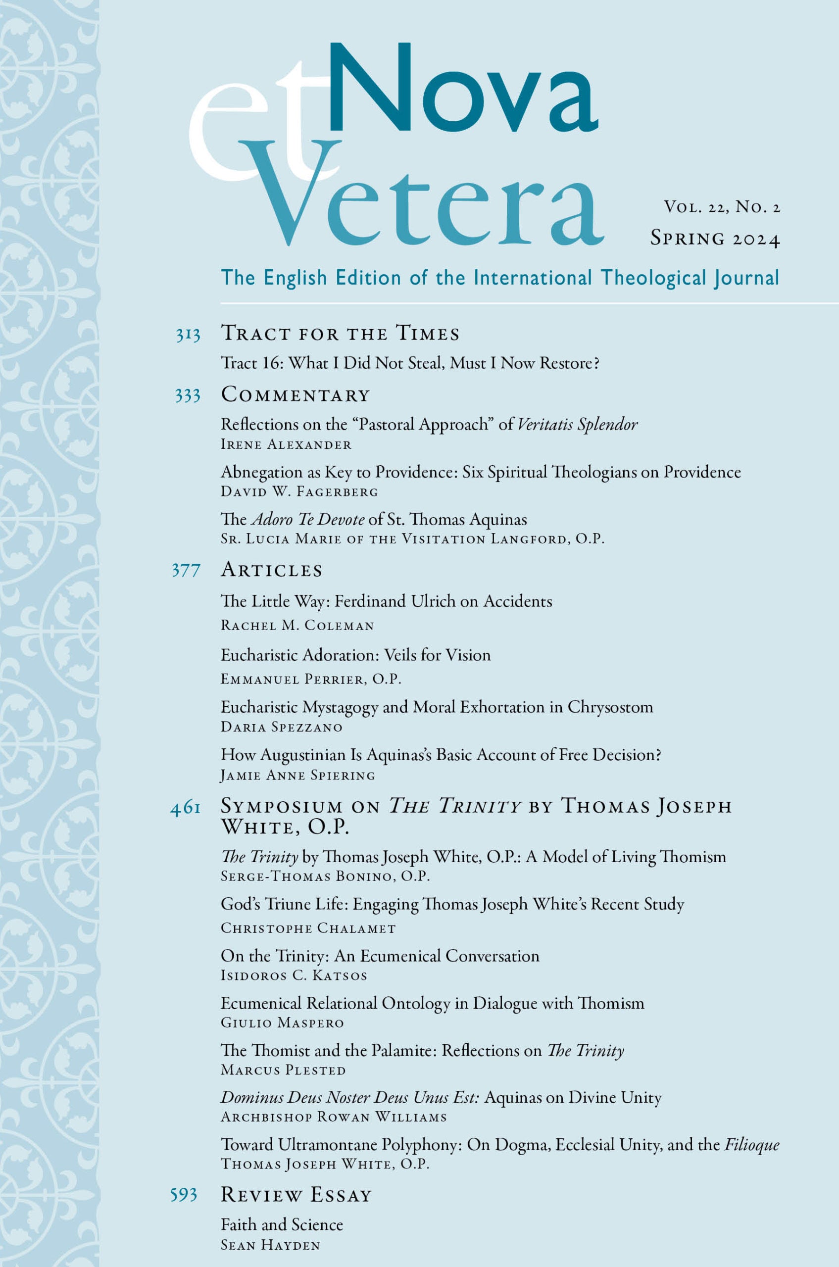 Nova et Vetera 22.2