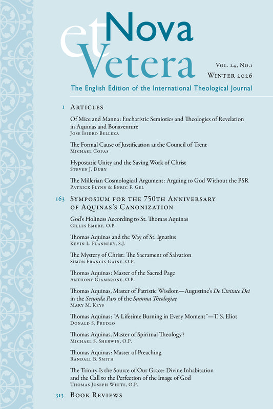 Nova et Vetera, Winter 2026 (Vol. 24 No. 1)