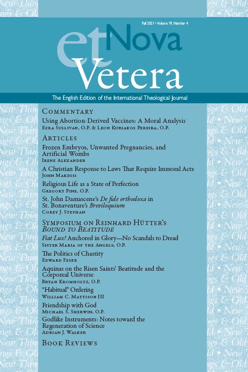 Nova et Vetera, Summer 2022 (Vol. 20 No. 3)