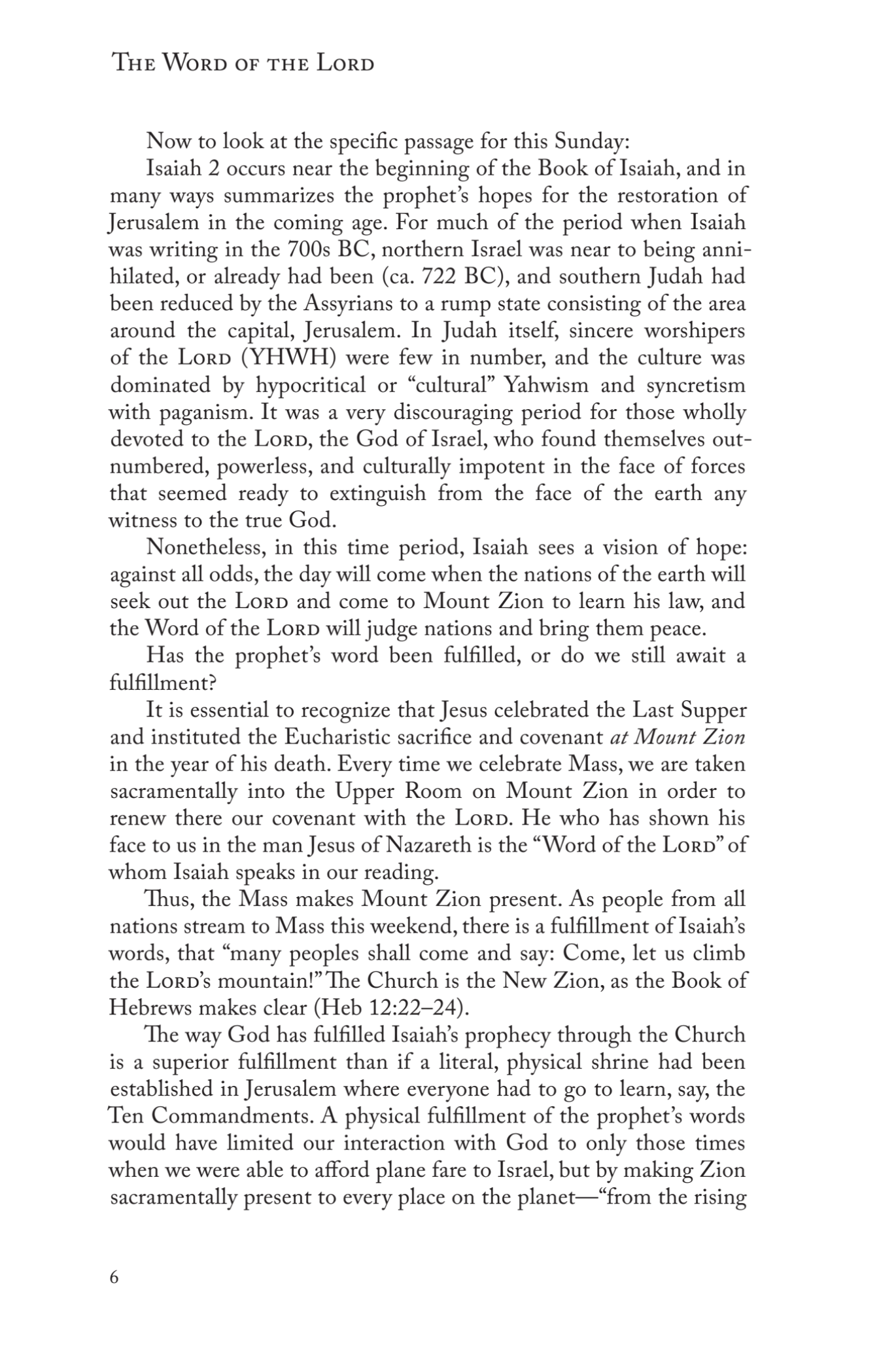 The Word of the Lord: Reflections on the Sunday Mass Readings for Year A